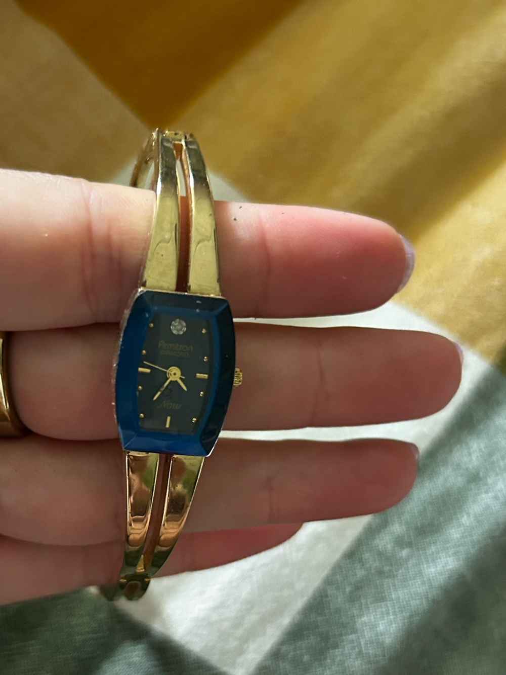 Vintage Armitron Gold and Blue Watch